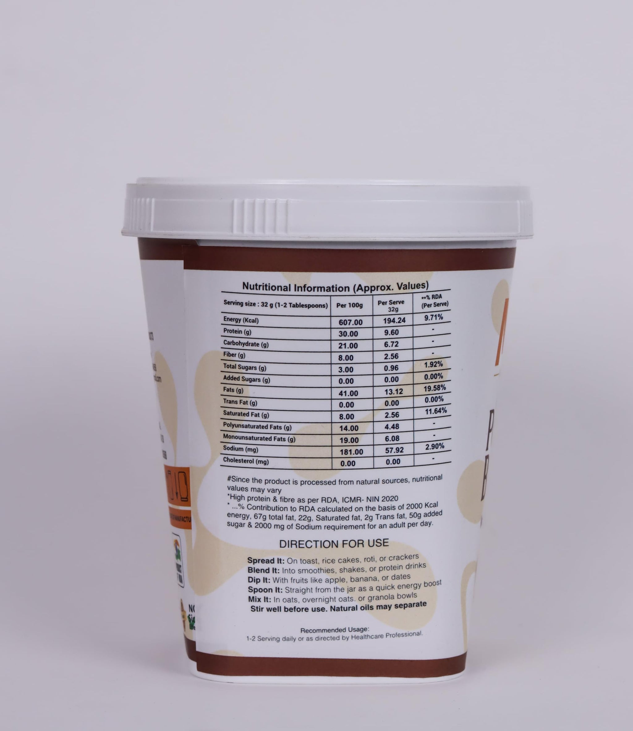 MYO Nutrition Mawa Malai Creamy Peanut Butter 1 Kg | High Protein | Desi Flavour | Zero Cholesterol | Zero Trans Fat | Rich in Fiber