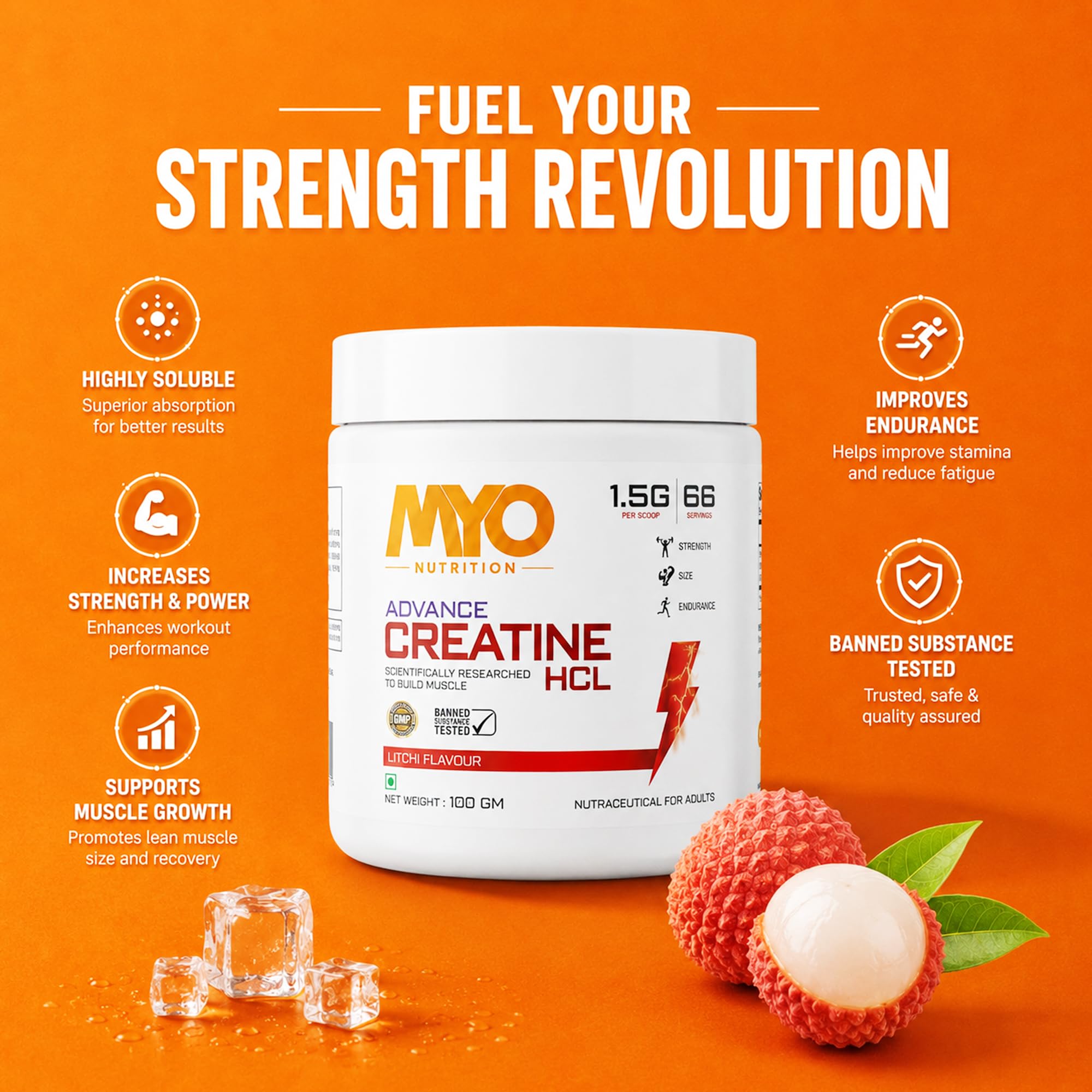 MYO Nutrition Advance Creatine HCL Powder
