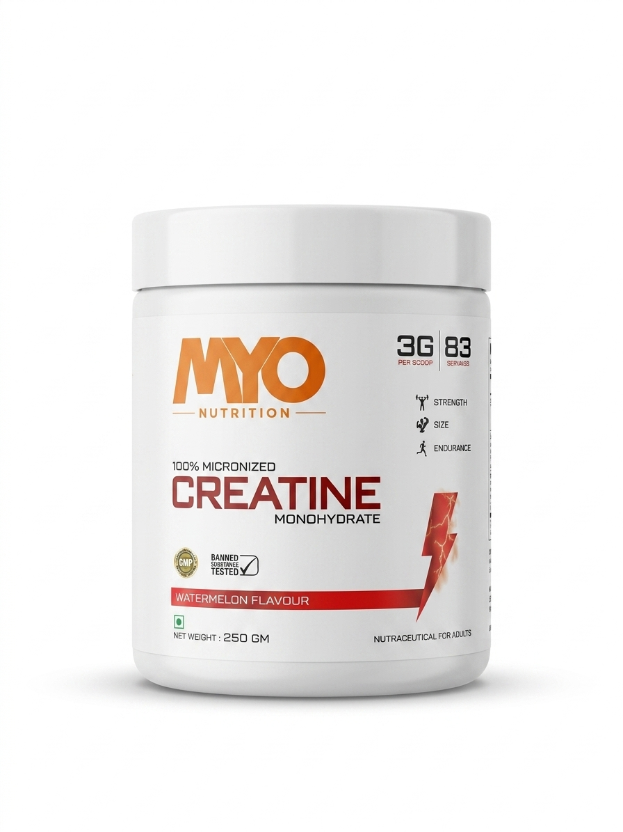 MYO Nutrition 100% Micronized Creatine Monohydrate - 250g - Watermelon Flavour