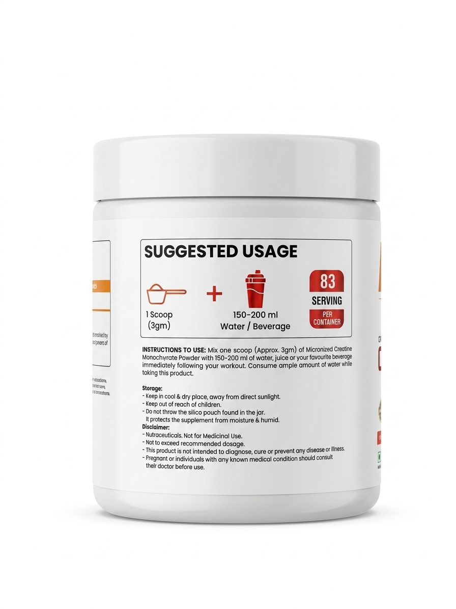 MYO Nutrition 100% Micronized Creatine Monohydrate - 250g - Watermelon Flavour