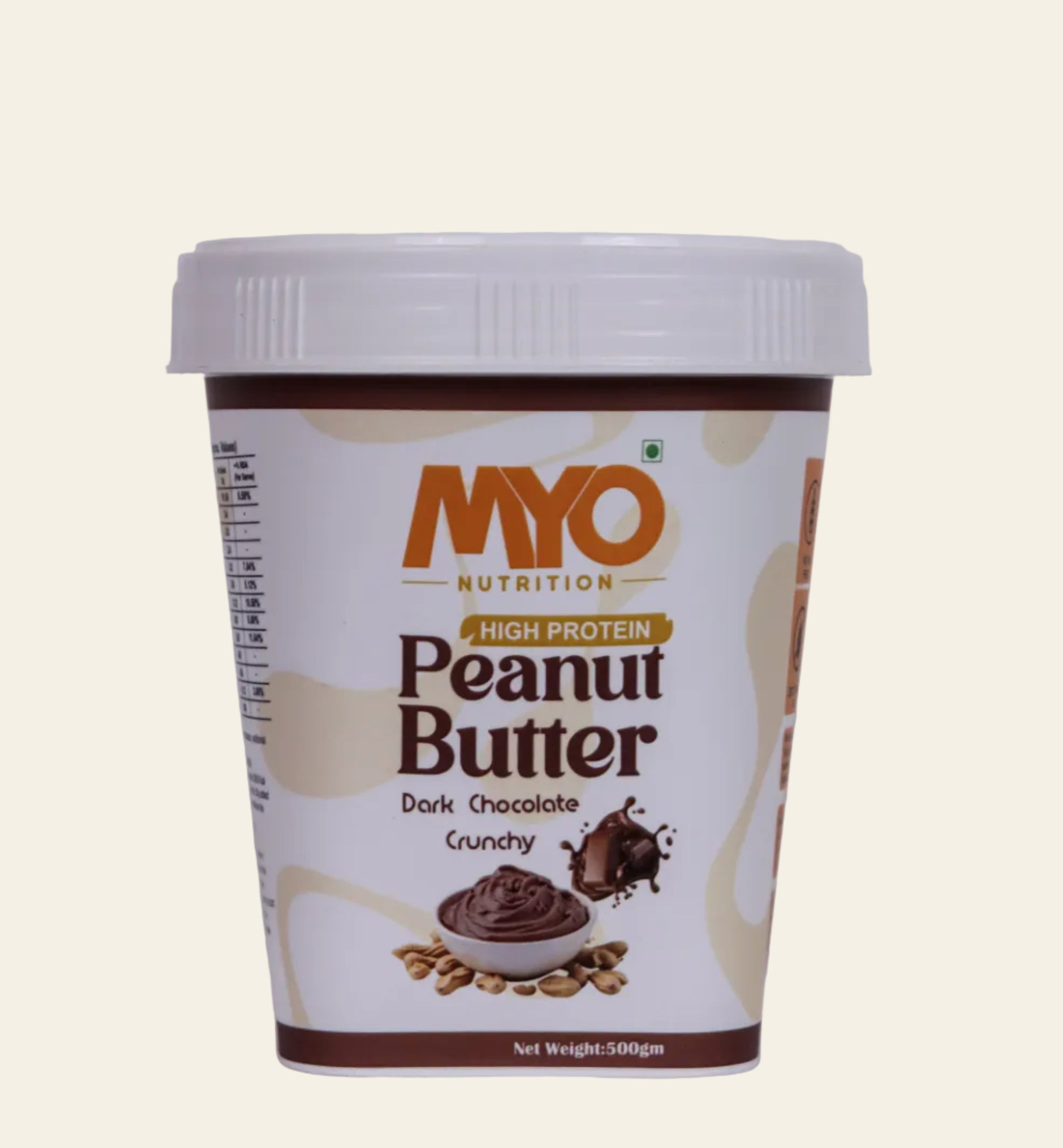 MYO High Protein  Dark Chocolate Peanut Butter | Crunchy 500 g